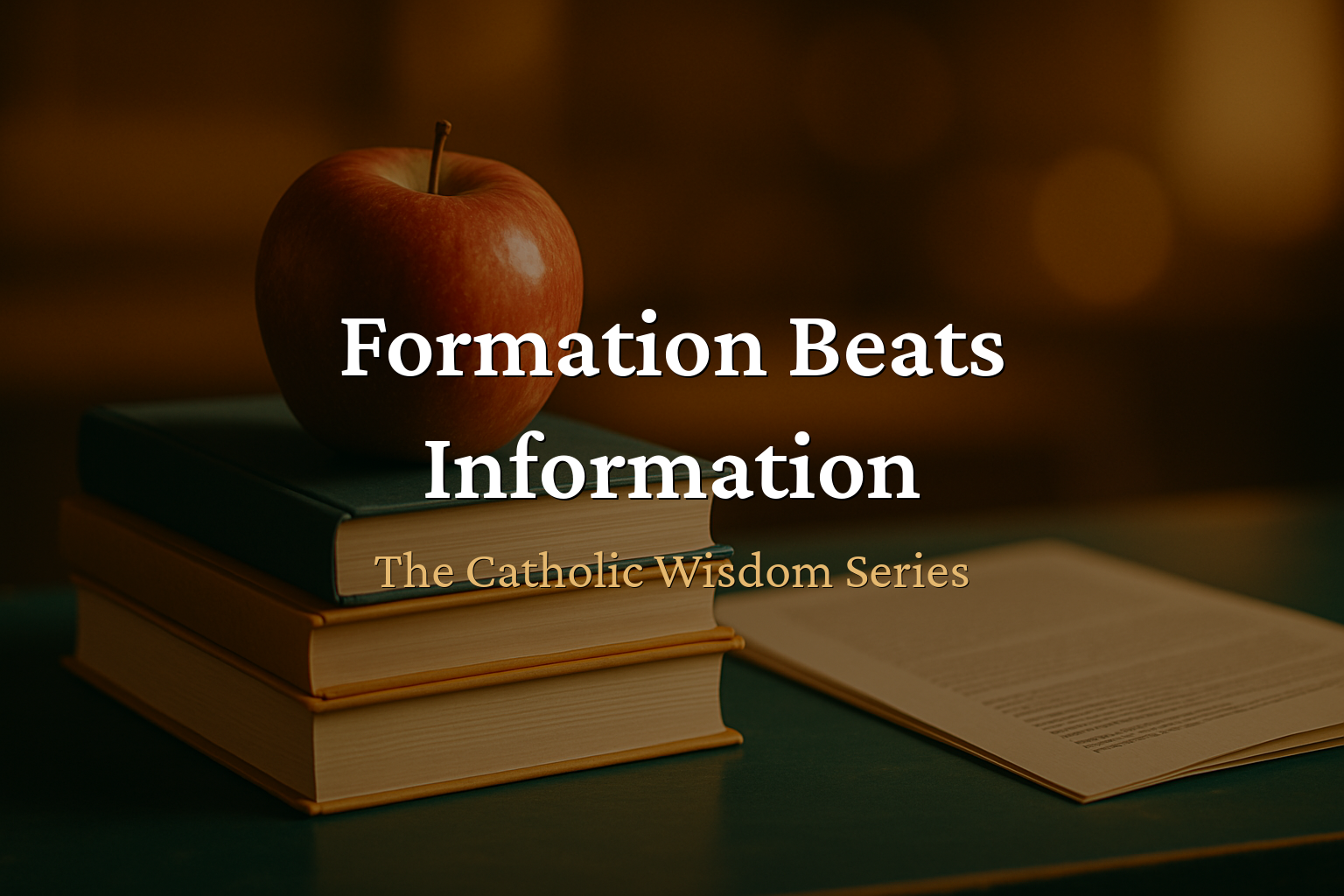 The Catholic Wisdom — Why Formation Beats Information