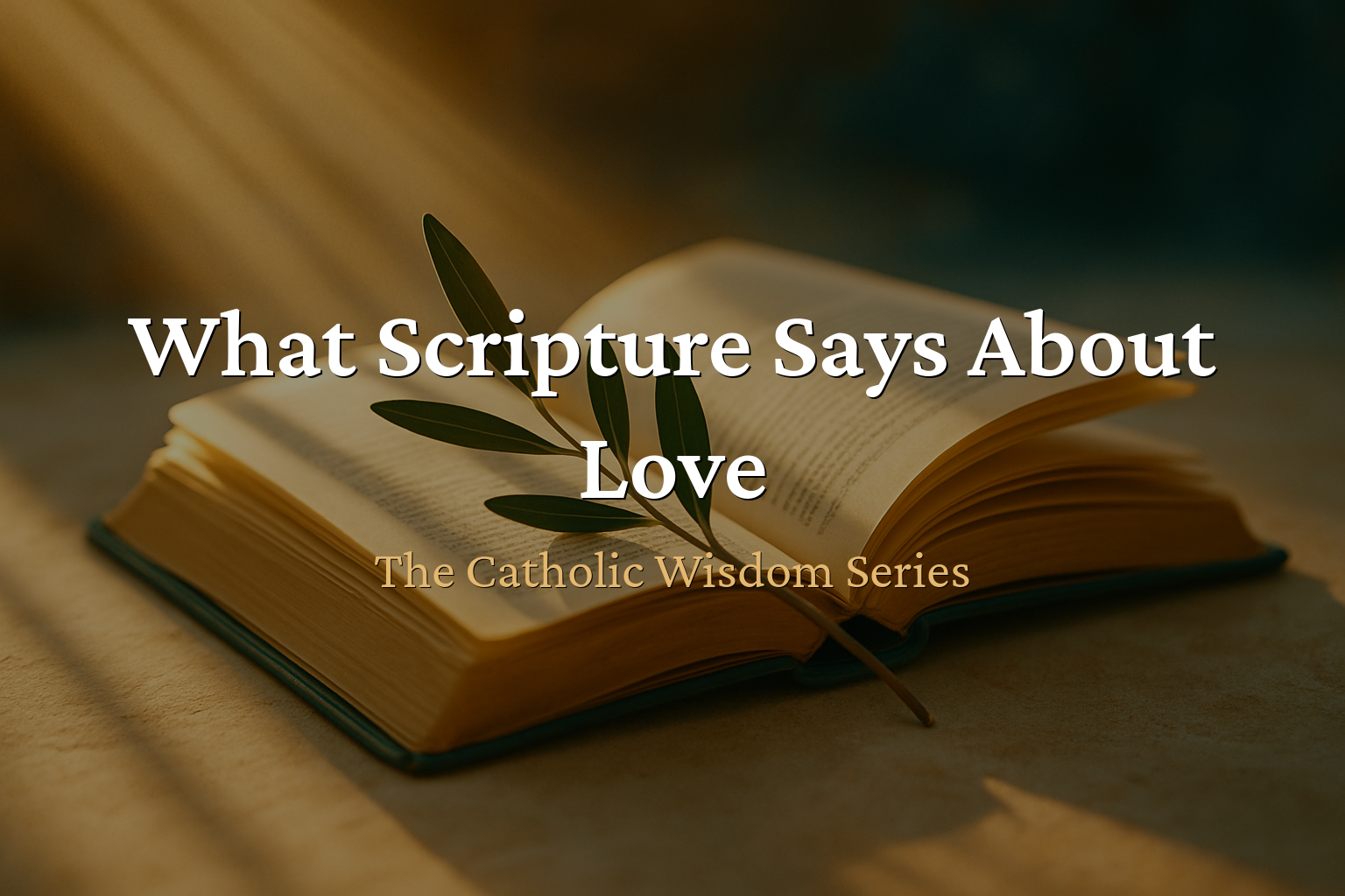 The Catholic Wisdom — What Scripture Actually Says About Love